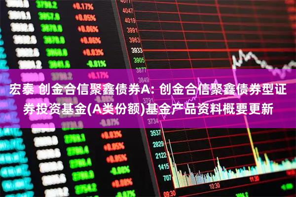 宏泰 创金合信聚鑫债券A: 创金合信聚鑫债券型证券投资基金(A类份额)基金产品资料概要更新